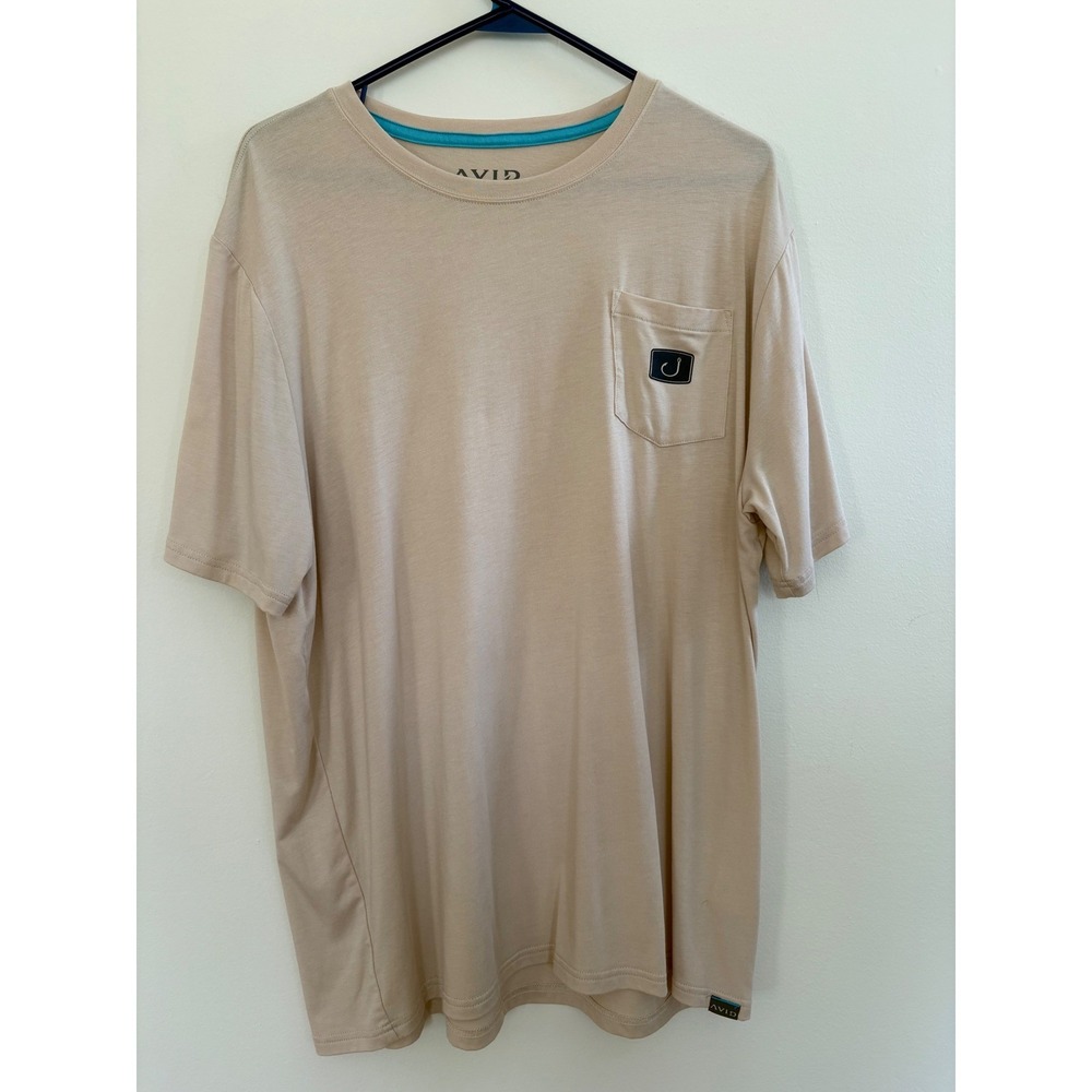 Avid Gear Mens XL Tan Bamboo Viscose Performance Pocket T-Shirt UV Protection